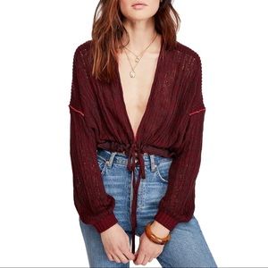 Free People Florence Drawstring Cardigan